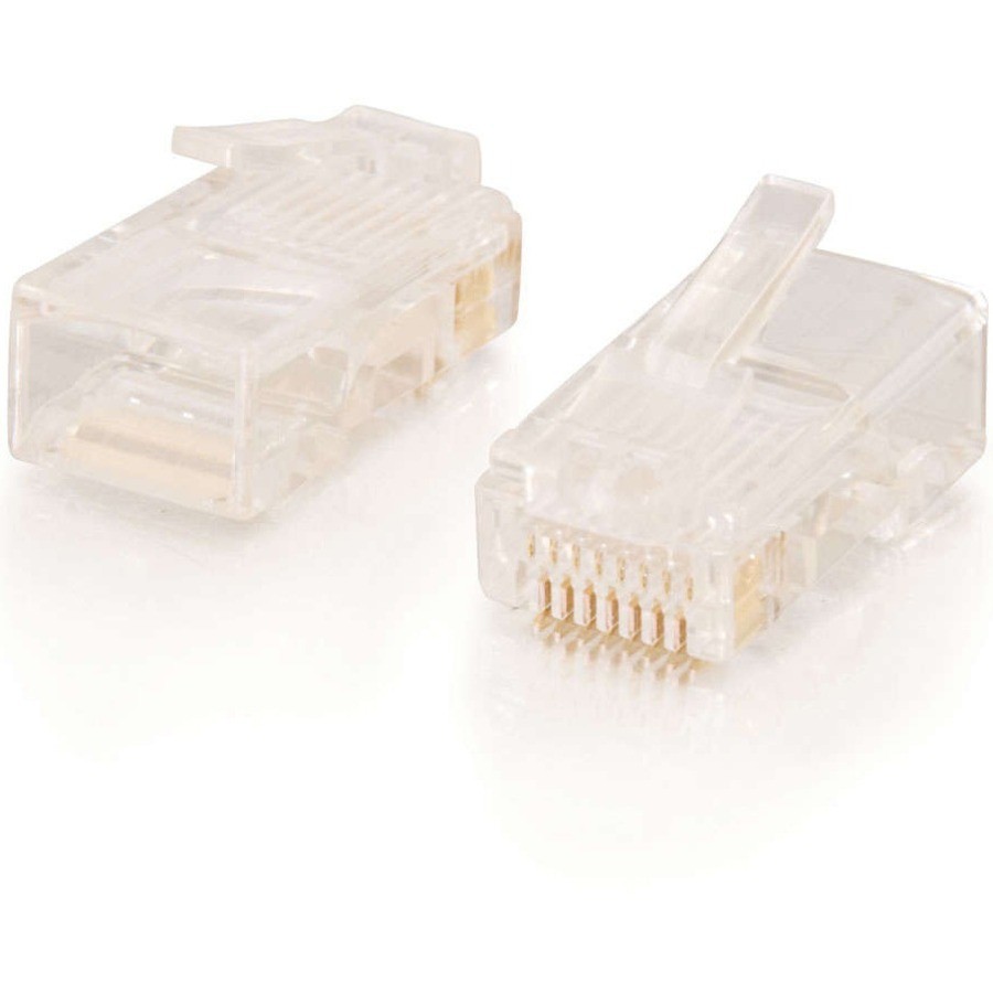Cables To Go C2G RJ-45 Cat5e Modular Plug For Round Stranded Cable, 50-Pack