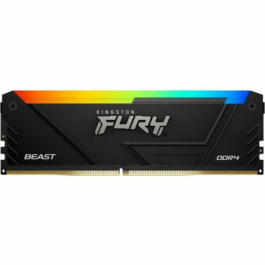 Kingston FURY Beast RAM Module - 16 GB (2 x 8GB) - RGB - DDR4-3200/PC4-25600 DDR4 SDRAM - 3200 MHz - CL16 - 1.35 V - Retail