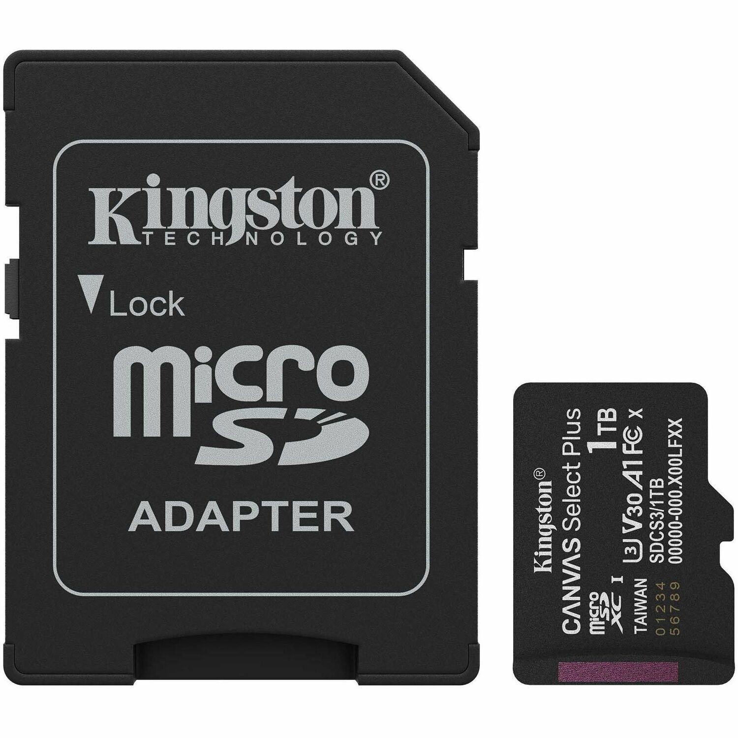 Kingston Canvas Select Plus 1 TB Class 10/UHS-I (U3) V30 microSDXC - 1