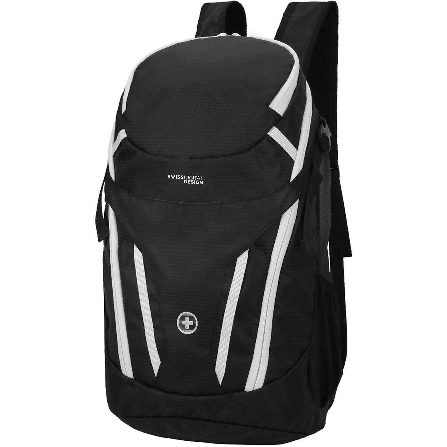 Swissdigital Design Kangaroo SD1596-01 Rugged Carrying Case (Backpack) for 16" Apple Notebook, MacBook Pro, Cell Phone, Tablet, Accessories - Black