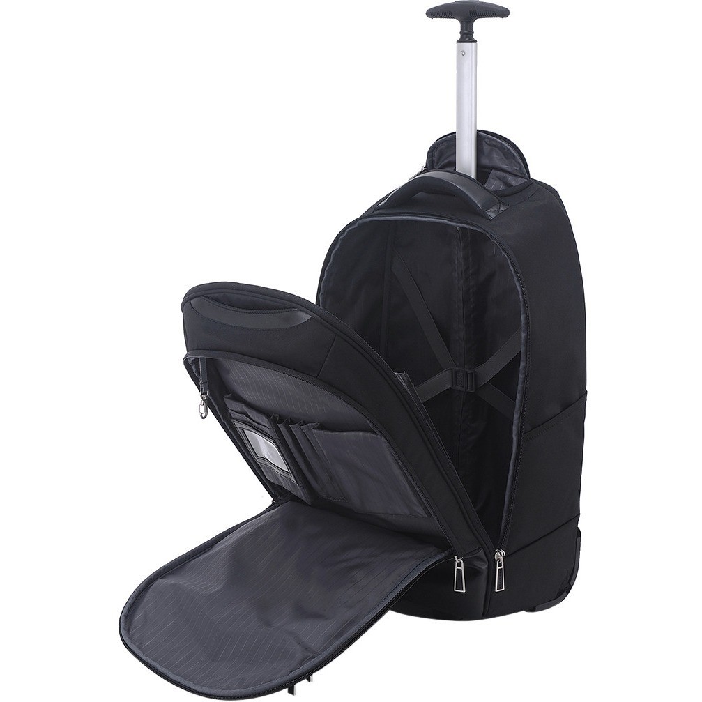 ECO STYLE Tech Exec Carrying Case (Rolling Backpack) for 17.3" Notebook - Black