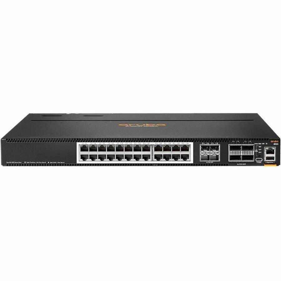 HPE CX 8100 24XT4XF4C 24 Ports Manageable Ethernet Switch - 10 Gigabit Ethernet, 100 Gigabit Ethernet - 10GBase-X, 100GBase-X, 10GBase-T