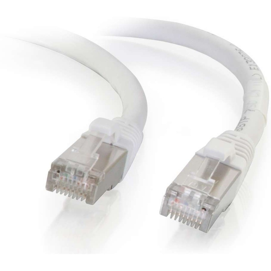 Cables To Go C2G Cat6 Snagless Shielded (STP) Network Patch Cable, White, 5FT