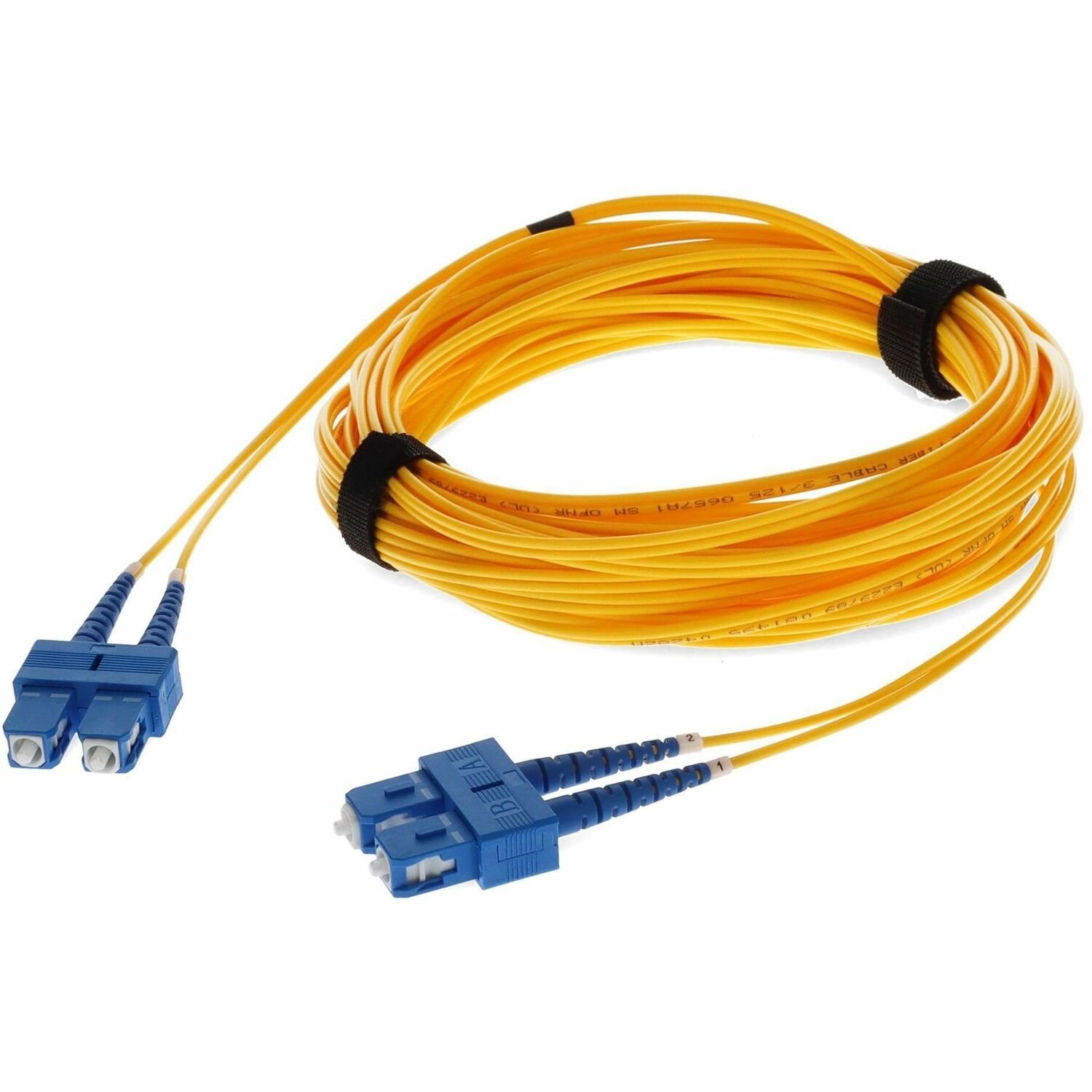 AddOn 1m SC to SC Yellow OS2 Duplex OFNR (Riser-Rated) SMF Fiber Patch Cable
