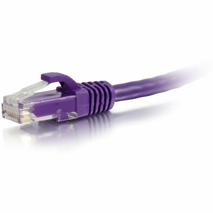 Quiktron Q-Series Patch Cords, CAT5E, Booted, Purple, 7 FT