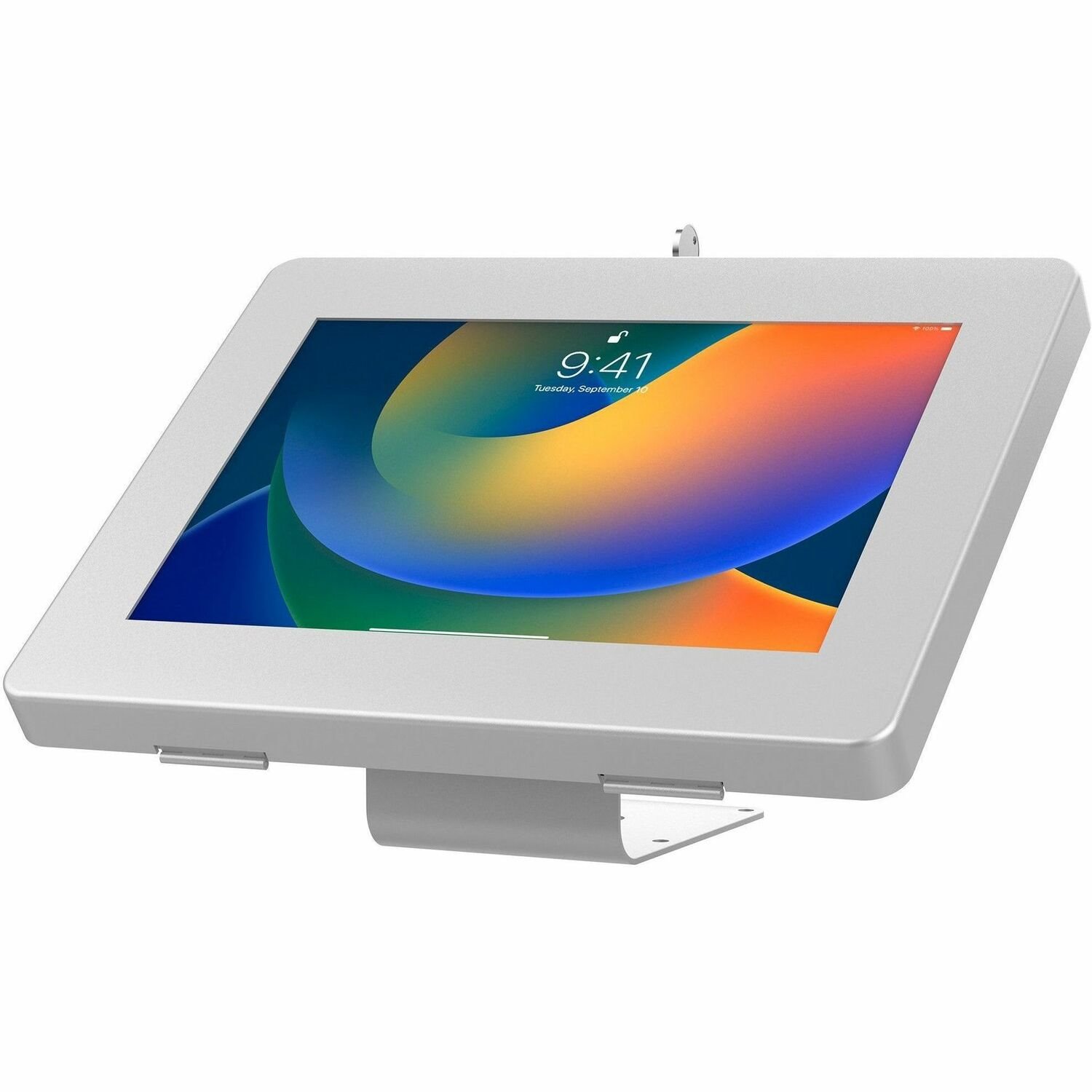 CTA Digital Curved Stand/Wall Mount w/ Security Enclosure for iPad Gen 7-10 & More