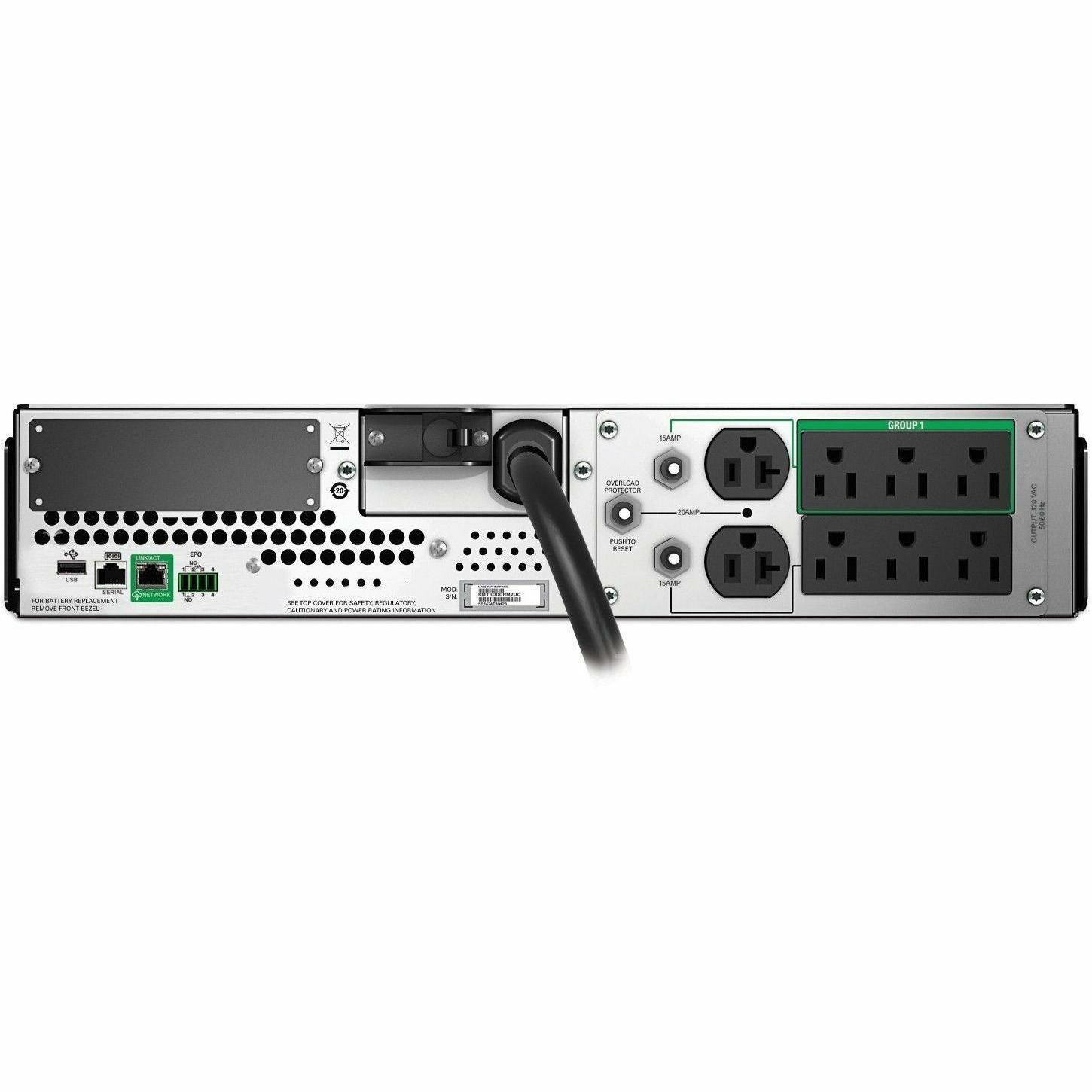 APC Smart-UPS, Line Interactive, 3kVA, Rackmount 2U, 120V, 6 NEMA 5-15R+2 NEMA 5-20R outlets, SmartConnect Port+SmartSlot, AVR, LCD [TAA]