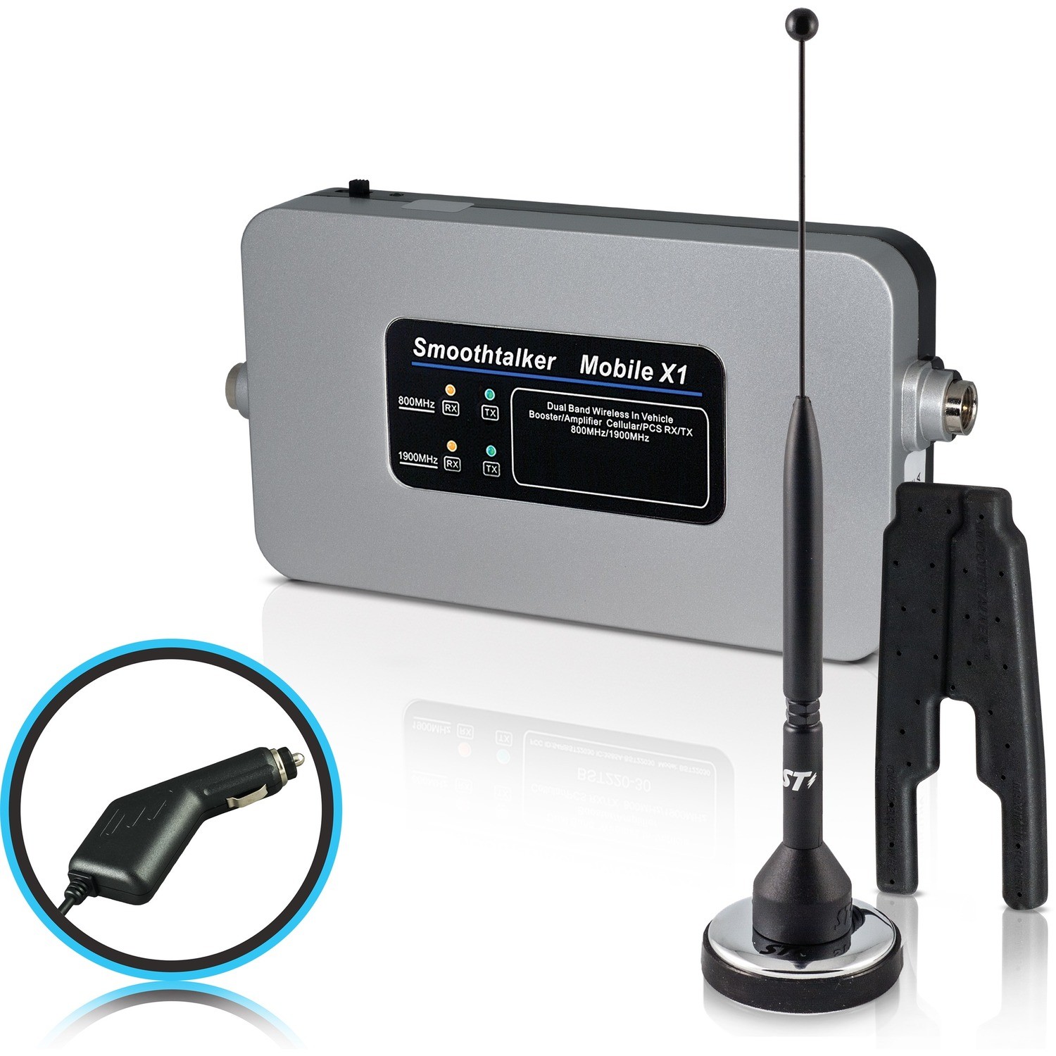 Smoothtalker Mobile X1 50dB Wireless High Powered Cellular Signal Booster 11" Mag Ant