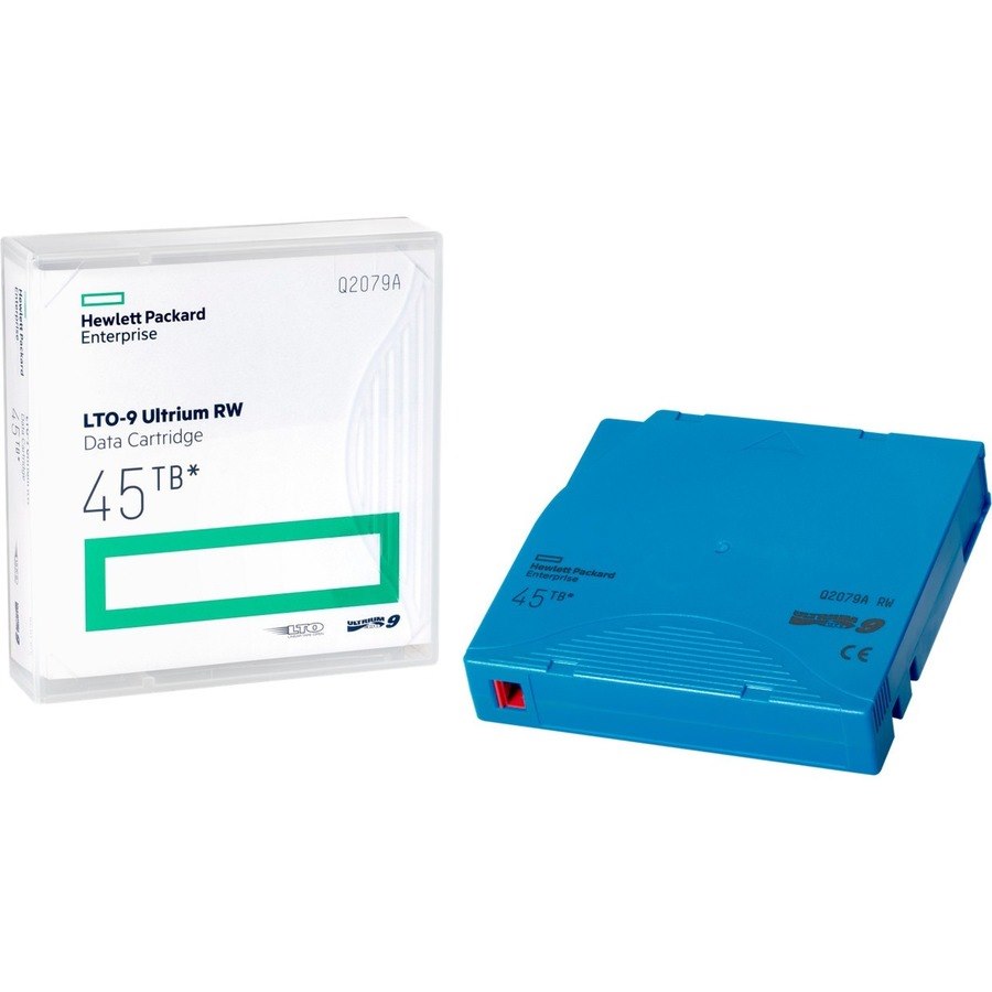 HPE Data Cartridge LTO-9 - Rewritable - Labeled - 1 Pack - Light Blue