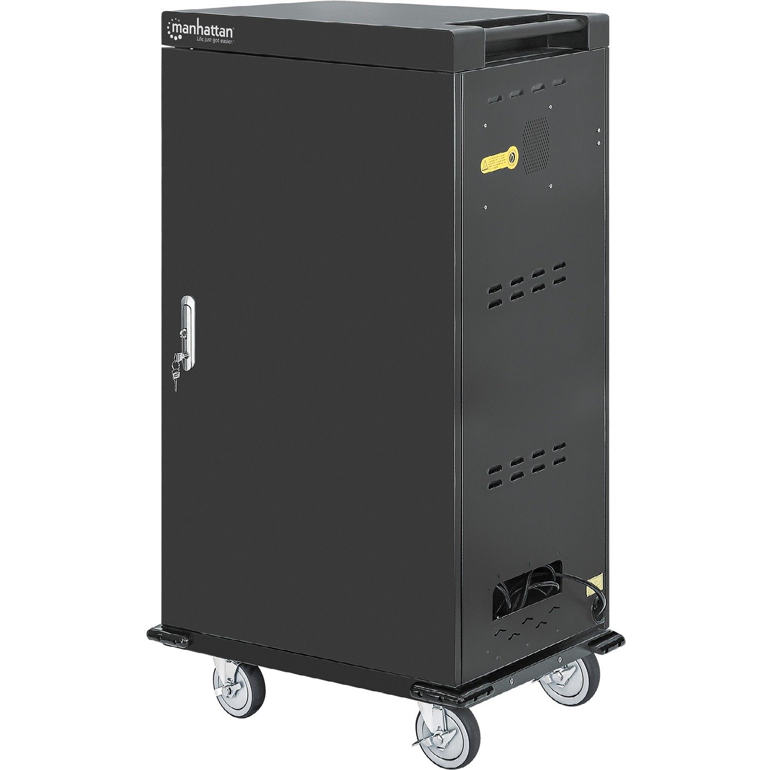 Manhattan 1600W Charging Cart With 48 Usb-A Ports And 48 Ac Outlets, Disinfecting Uvc LEDs