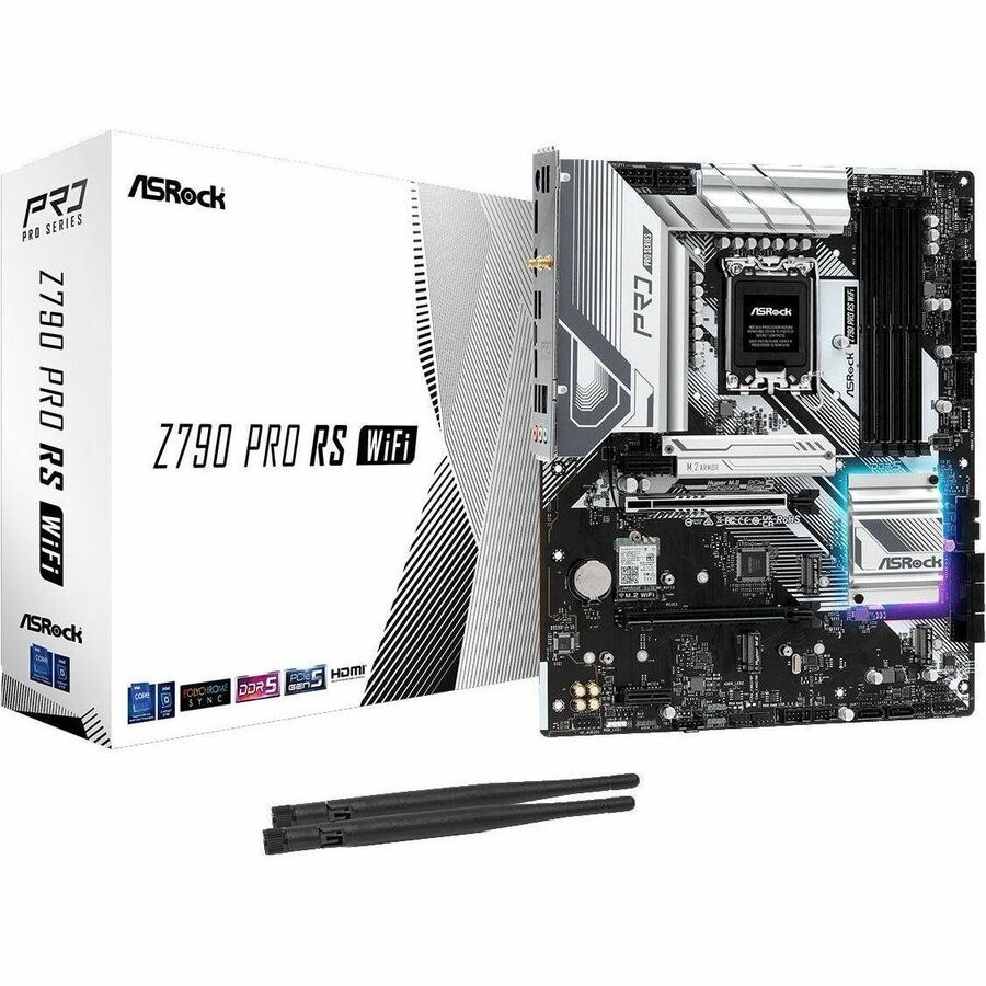 ASRock Z790 Pro RS WiFi Gaming Desktop Motherboard - Intel Z790 Chipset - Socket LGA-1700 - ATX