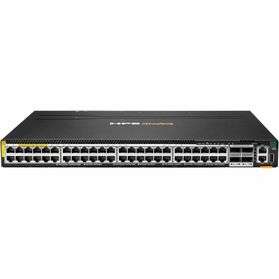 HPE CX 6300 48 Ports Manageable Layer 3 Switch - 10 Gigabit Ethernet, 100 Gigabit Ethernet - 10GBase-T, 100GBase-X - TAA Compliant