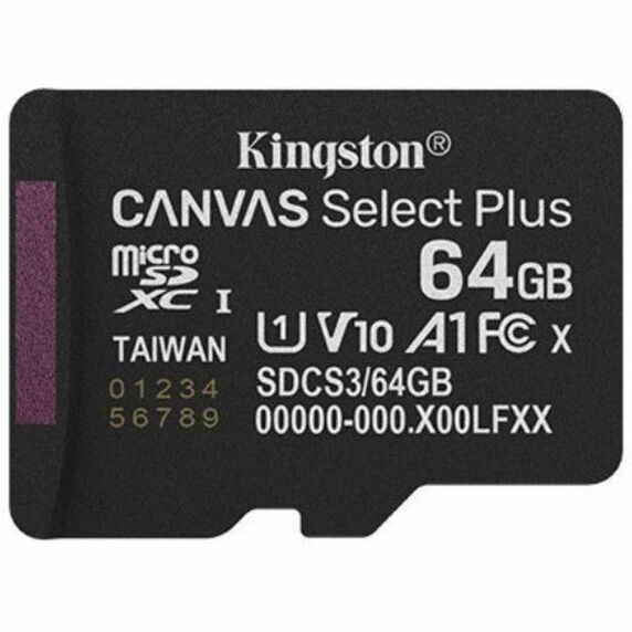 Kingston Canvas Select Plus 64 GB Class 10/UHS-I (U1) V10 microSDXC