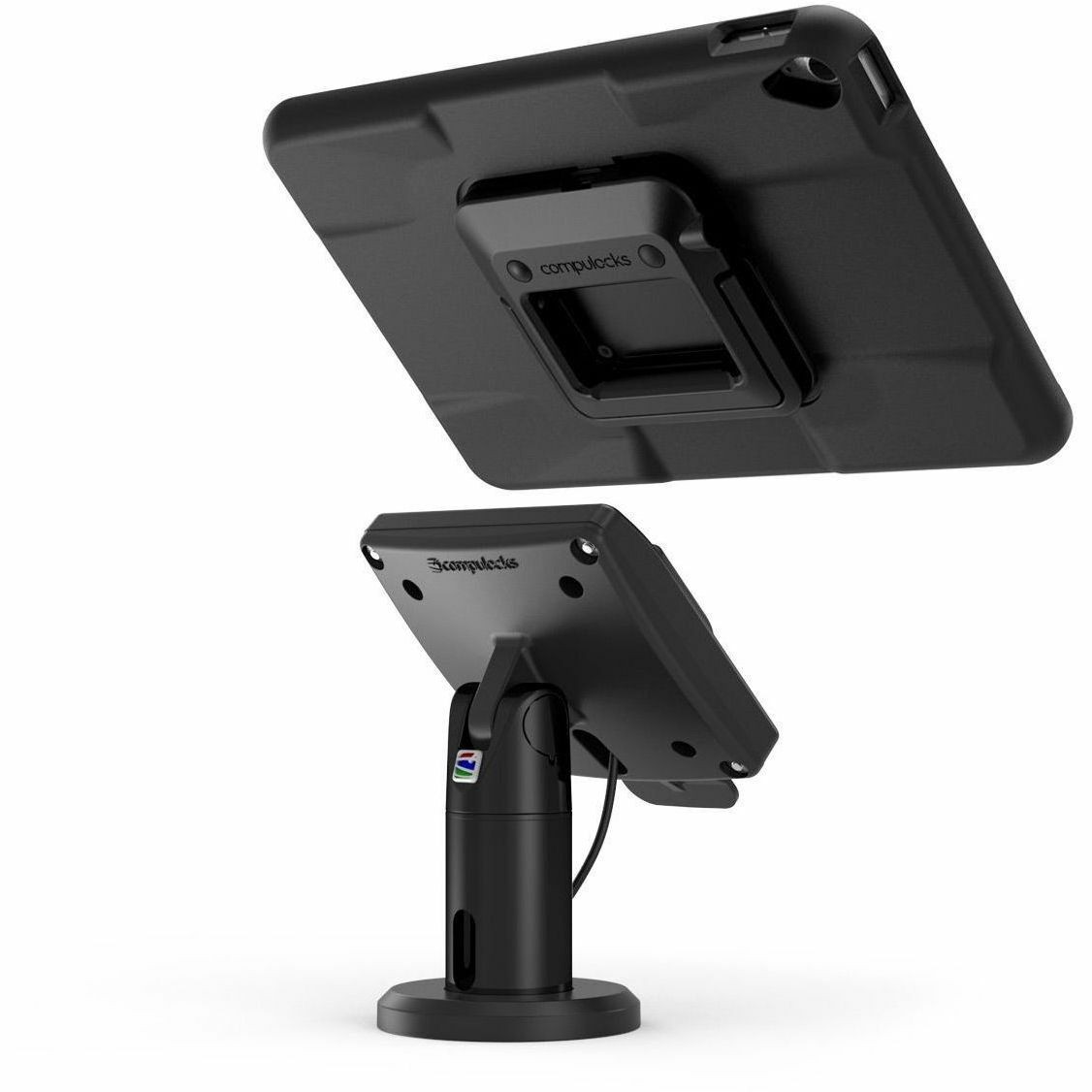 Compulocks iPad 10th-11th (A16) Gen, Mount with Cable-free Charging Tilting Stand 4" - Black