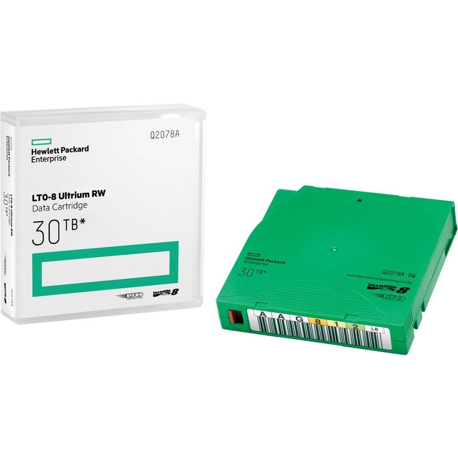 HPE Data Cartridge LTO-8 - Rewritable - 1 Pack - Green