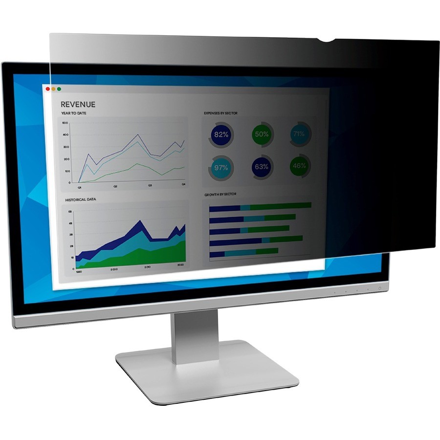 3M Privacy Filter for 34in Monitor, 21:9, PF340W2B Black, Matte