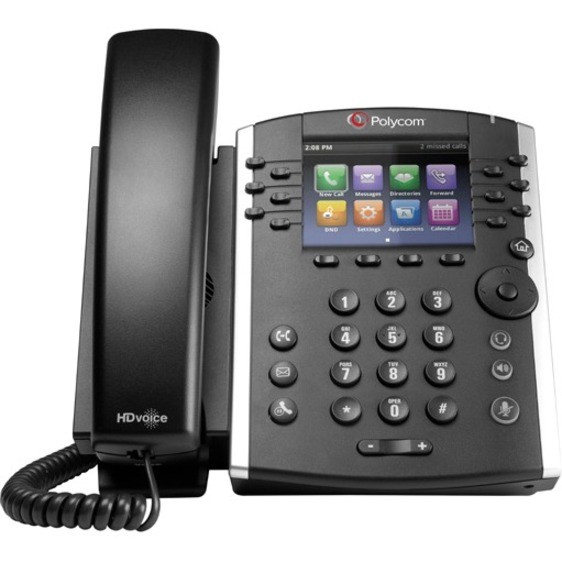 Poly VVX 411 IP Phone - Corded - Desktop - Black
