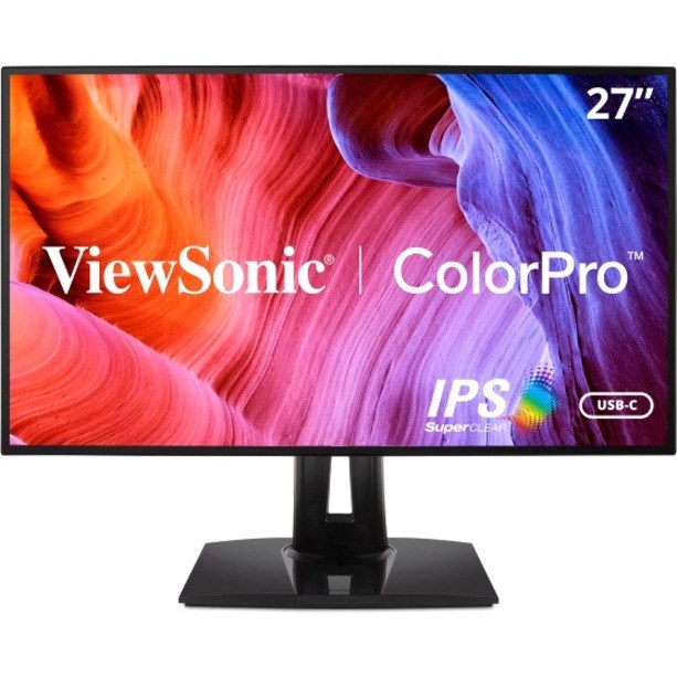 ViewSonic VP2768a 27-Inch Premium IPS 1440p Monitor with Advanced Ergonomics, ColorPro 100% sRGB Rec 709, 14-bit 3D LUT, Eye Care, 90W USB C, RJ45, HDMI, Daisy Chain for Home and Office
