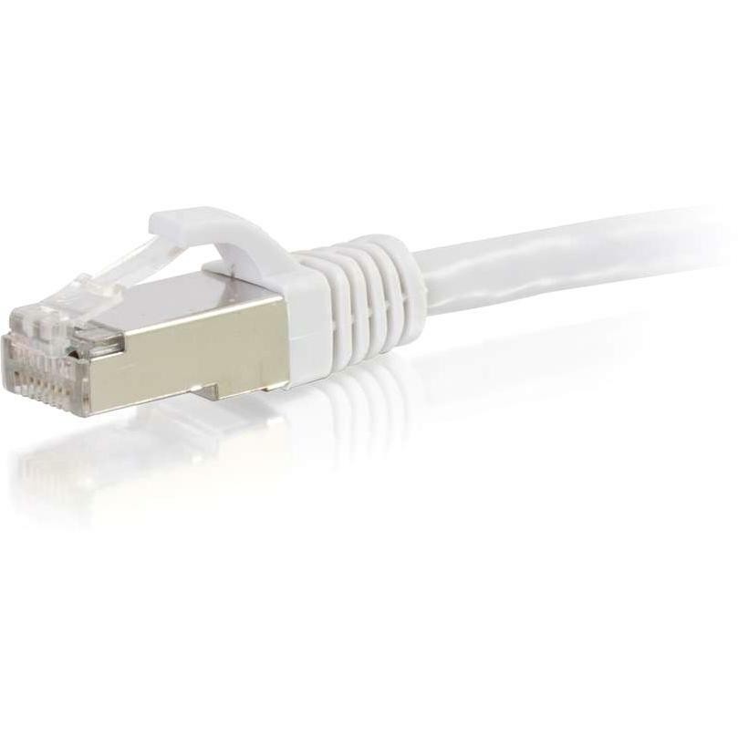 Cables To Go C2G Cat6 Snagless Shielded (STP) Network Patch Cable, White, 14FT