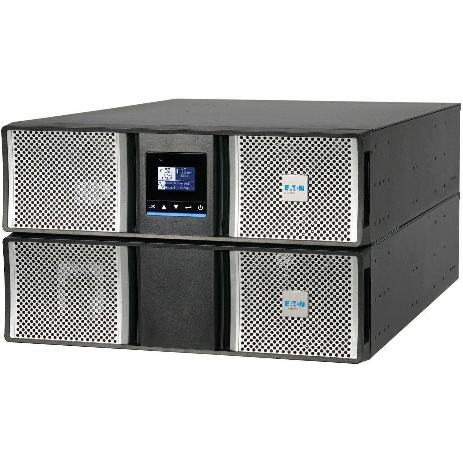 Eaton 9PX G2 3000VA 3000W 208/120V Online Double-Conversion UPS - L6-30P or Hardwired Input, 18x 5-20R, 2x L6-20R, 1x L6-30R, Cybersecure Network Card, Extended Run, 6U Rack/Tower