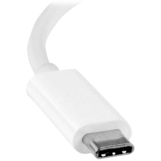 StarTech.com USB C to DVI Adapter - White - Thunderbolt 3 Compatible - 1920x1200 - USB-C to DVI Adapter for USB-C devices such as your 2018 iPad Pro - DVI-I Converter