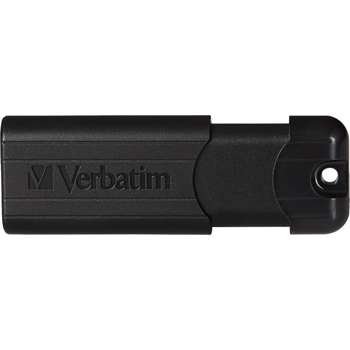 64GB PinStripe USB 3.2 Gen 1 Flash Drive - Black