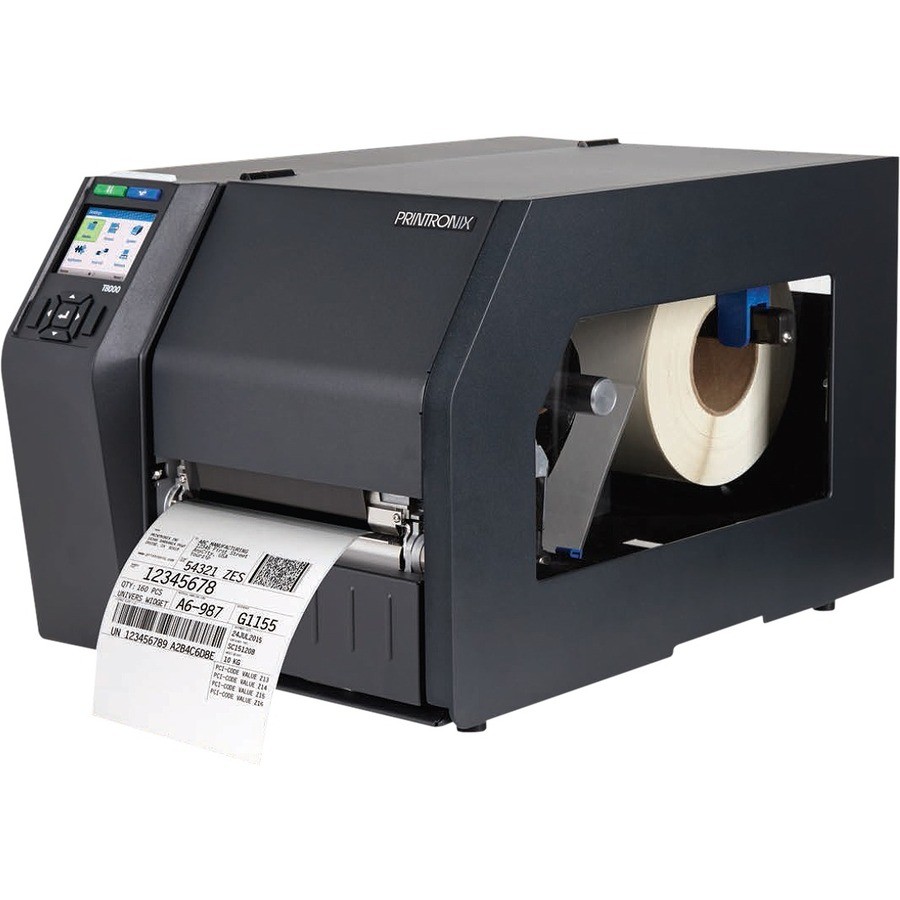 Printronix Auto ID T8304 Industrial Direct Thermal/Thermal Transfer Printer - Monochrome - Label Print - Fast Ethernet - USB - Serial - Parallel - IEEE 802.11a/b/g/n/ac Wireless LAN - With Cutter