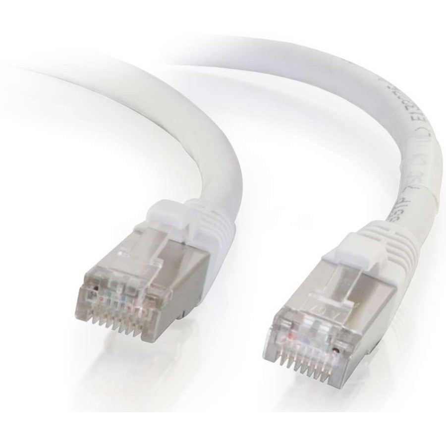 Cables To Go C2G Cat6 Snagless Shielded (STP) Network Patch Cable, White, 30FT