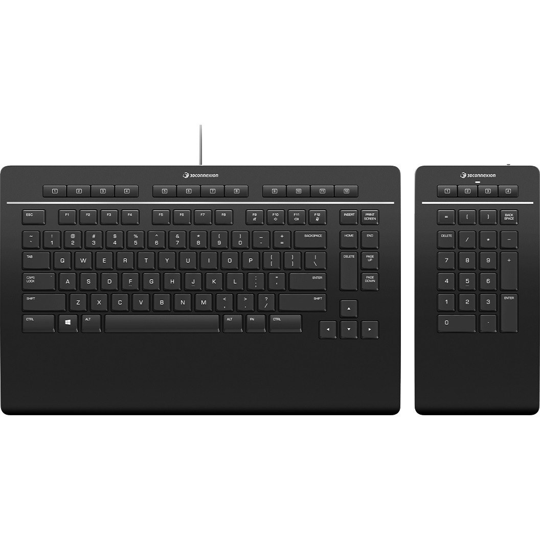 3Dconnexion Keyboard Pro with Numpad - Designed for CAD professionals, creatives and makers