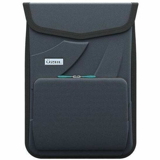 EVA Sleeve for Laptop/ Chromebook w/ Pocket, Shoulder Strap & ID Window , 13/14" Black Fabric