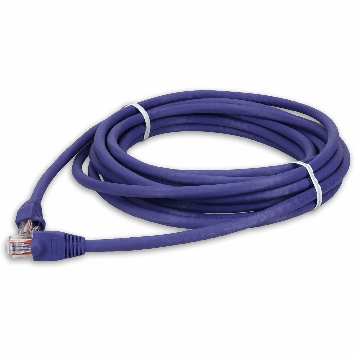 AddOn 14ft Purple CAT 6A PVC Ethernet Cable Snagless Bubble Boot RJ-45 M/M