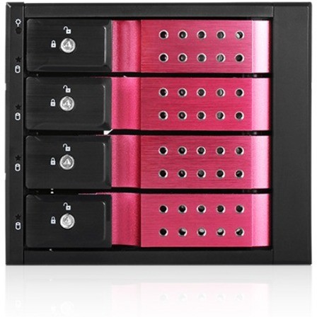 iStarUSA BPN-DE340HD Drive Enclosure for 5.25" - Serial ATA/600 Host Interface Internal - Black, Red