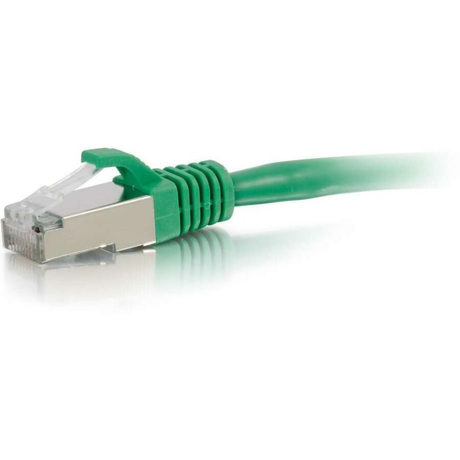 Cables To Go C2G Cat6 Snagless Shielded (STP) Network Patch Cable, Green, 14FT