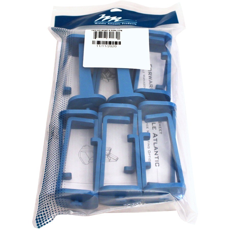 Middle Atlantic Forward D Style Ring Cable Management - D Shaped - 12 Pack