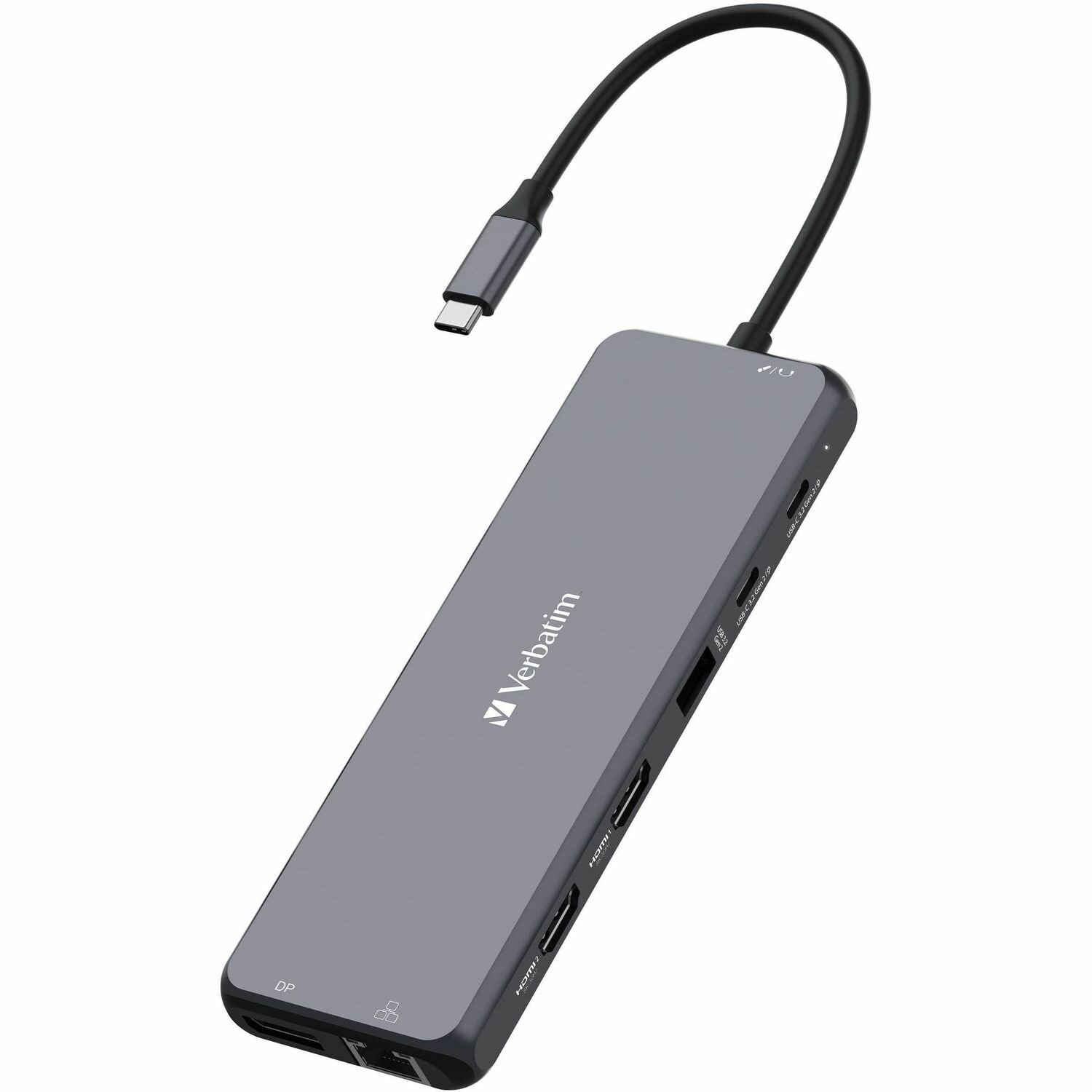 Verbatim USB Type C Docking Station for Monitor, Headphone, Speaker - Charging Capability - Memory Card Reader - SD