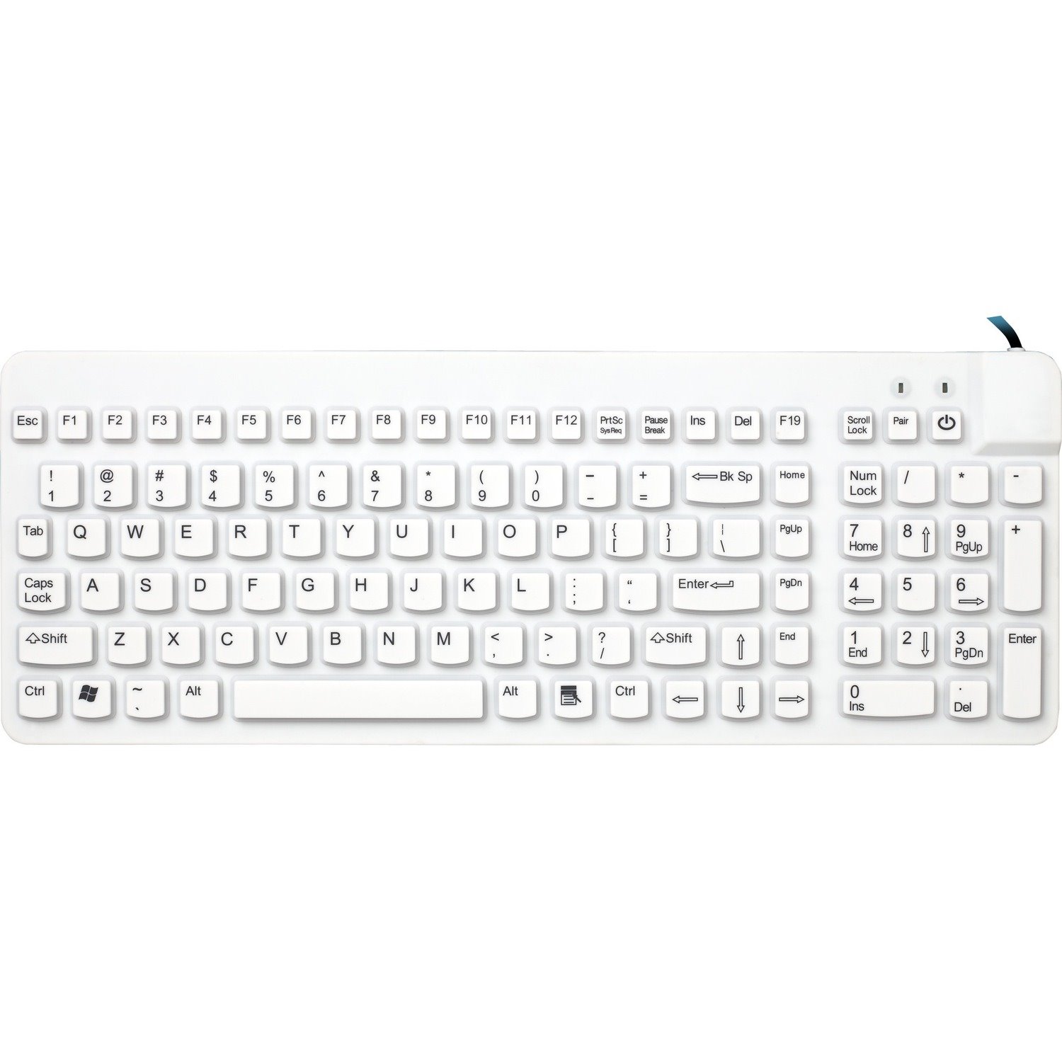 Man & Machine Really Cool LP Keyboard - Cable Connectivity - USB Interface - White