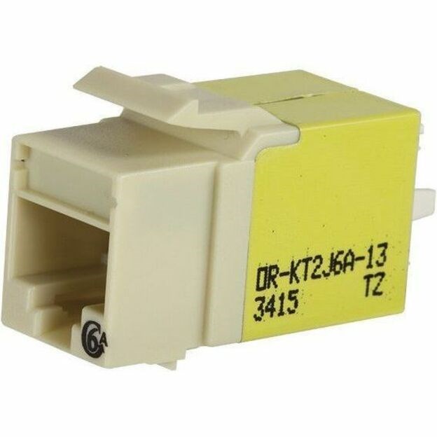 Ortronics Category 6a Keystone Jack, Lacing Cap Termination, Elec Ivory