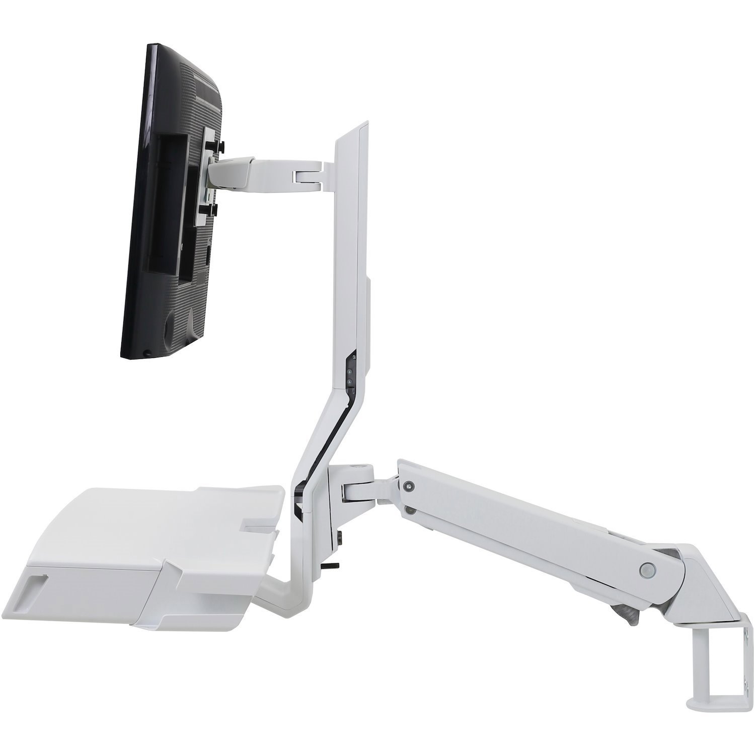 Ergotron StyleView Wall Mount for Monitor, Bar Code Scanner, Keyboard, Wrist Rest, Mouse - White