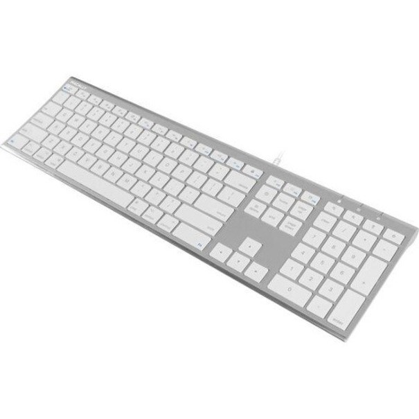 Macally Aluminum Ultra Slim USB Wired keyboard for Mac and PC