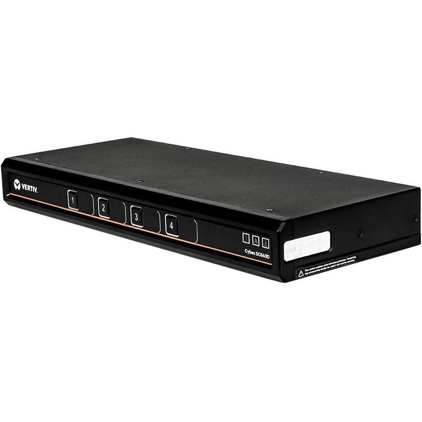 Vertiv Cybex SC800 Secure Desktop KVM| 4 Port Single-Head| DisplayPort| TAA