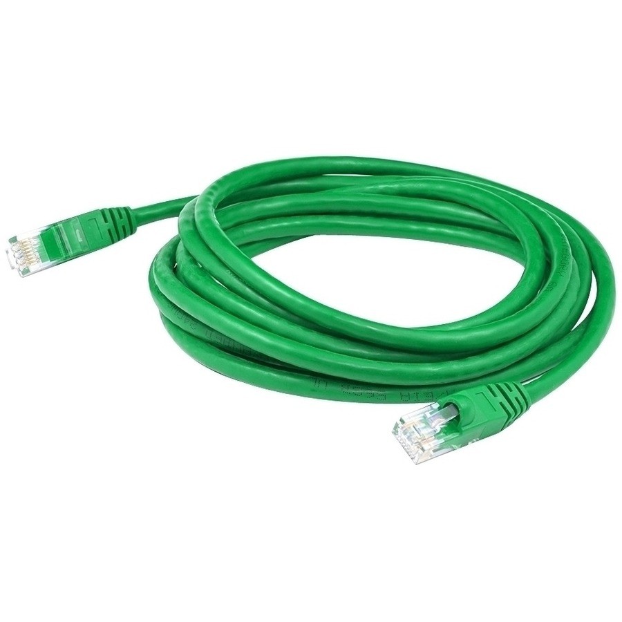 AddOn 8ft Green CAT 6 PVC Ethernet Cable Snagless Bubble Boot RJ-45 M/M