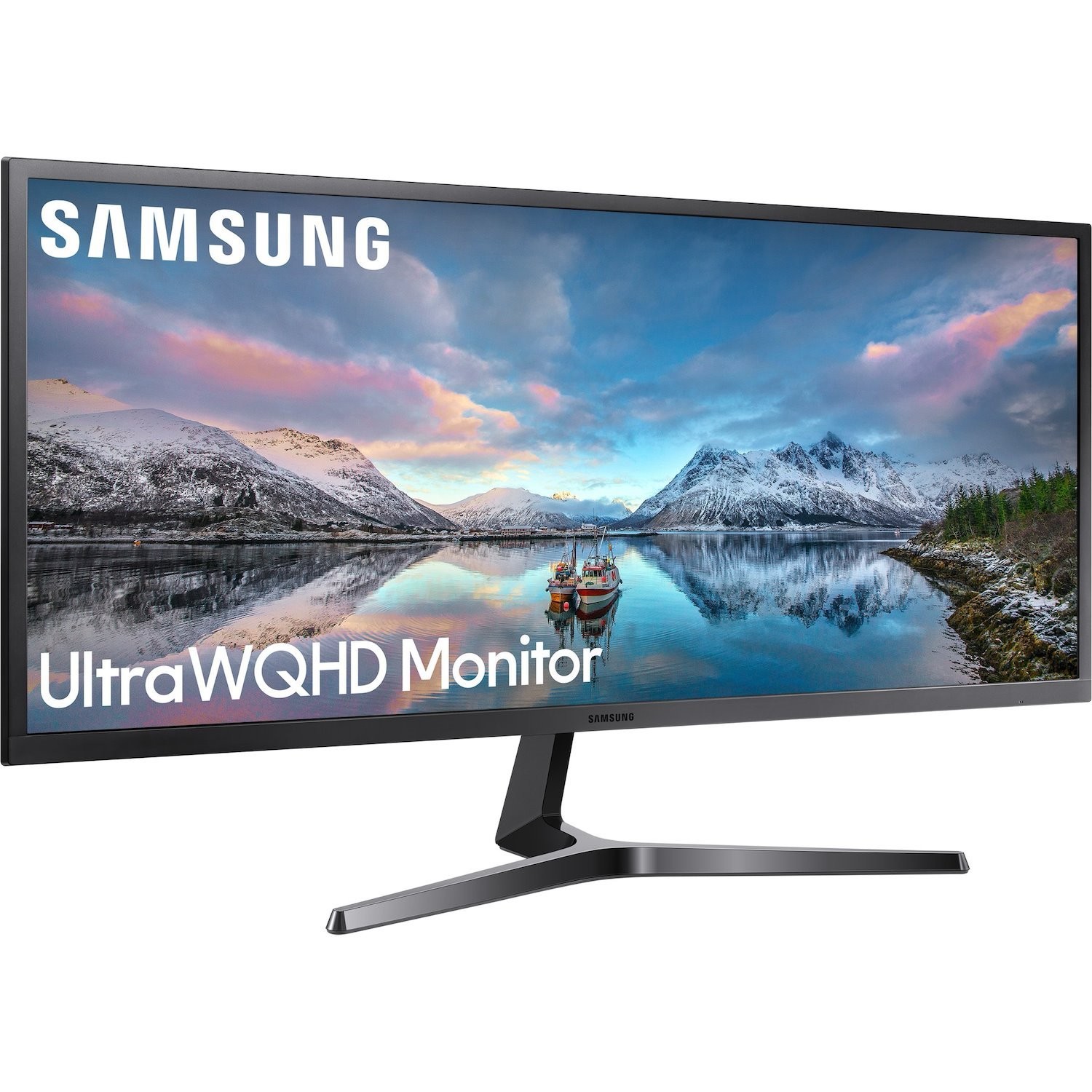 Samsung S34J550WQE 34.1" UW-QHD Gaming LCD Monitor - 21:9 - Dark Blue Gray