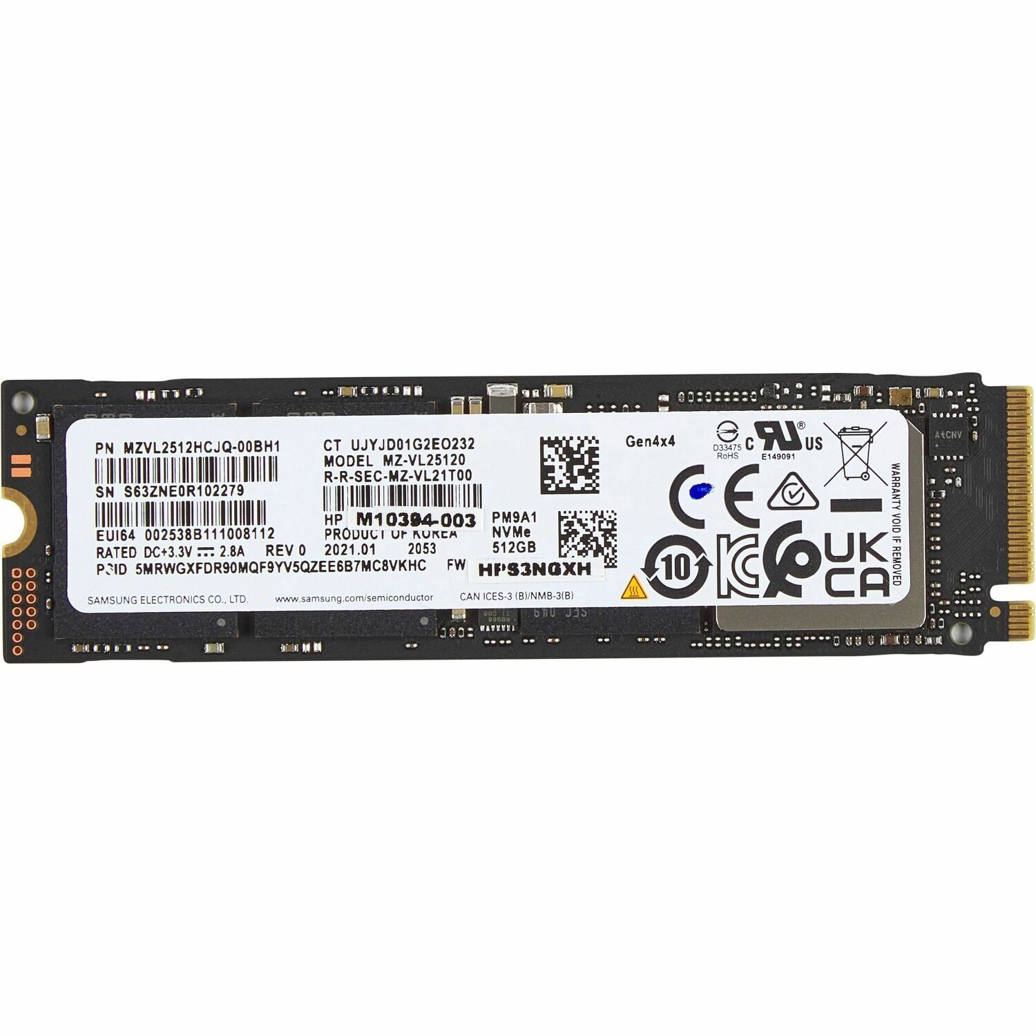 HP 512 GB Solid State Drive - M.2 2280 Internal - PCI Express NVMe (PCI Express NVMe 4.0 x4)