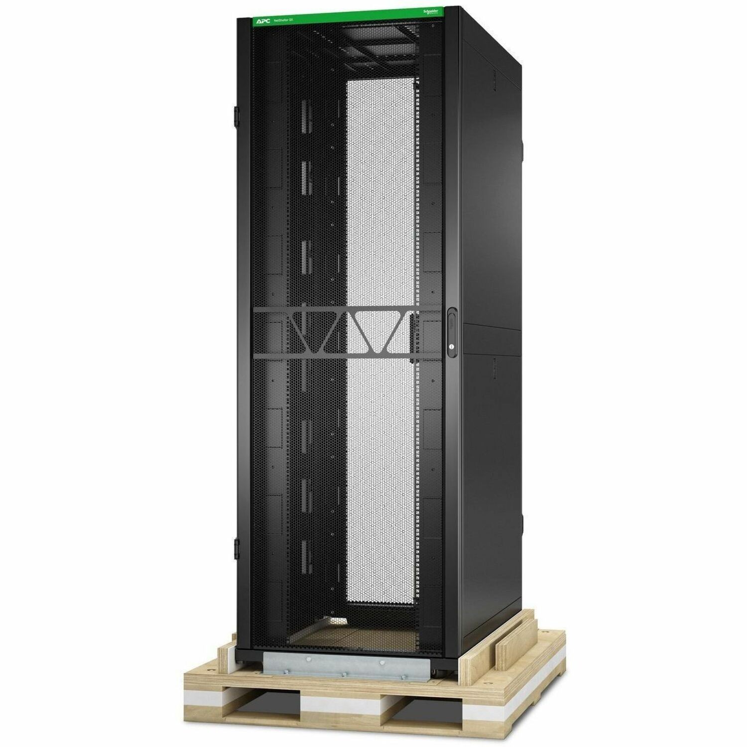 Schneider Electric NetShelter SX, Server Rack Enclosure Gen 2, Shock Packaging, 2500 lbs, Black, 48U x 750W x 1070D