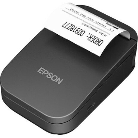 Epson TM-P20II Desktop, Mobile Direct Thermal Printer - Monochrome - Portable - Receipt Print - USB - Bluetooth - Wireless LAN - Near Field Communication (NFC) - Battery Included - With Cutter - Black