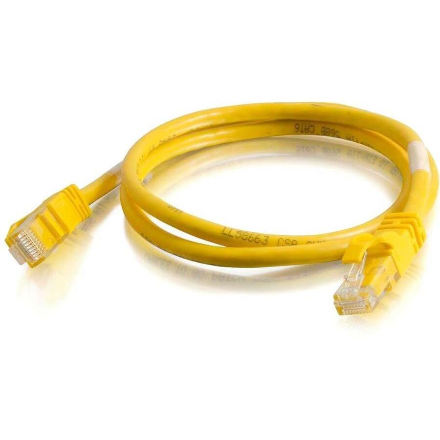 Cables To Go C2G Cat6 550Mhz Snagless Crossover Cable, Yellow, 7FT