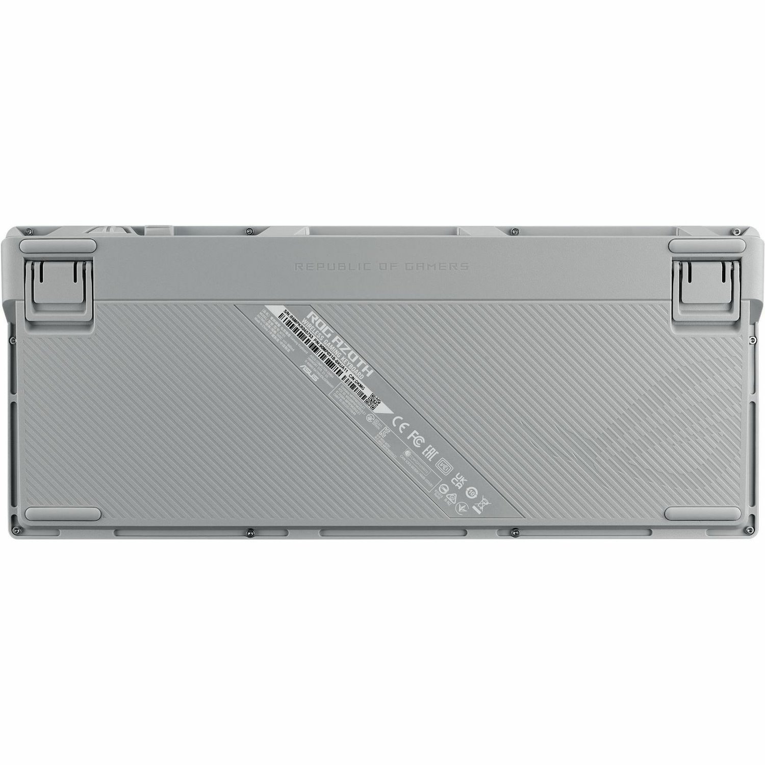 Asus ROG Azoth Gaming Keyboard - Wired/Wireless Connectivity - USB 2.0 Interface - RGB LED - White