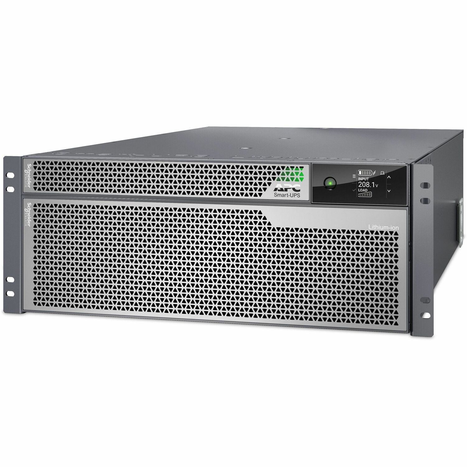 APC Smart-UPS Ultra On-Line, 8000VA, Lithium-ion, Rack/Tower 4U, 208V, 2 L6-20R + 2 L6-30R NEMA outlets, Network Card, Extended runtime, W/rail kit