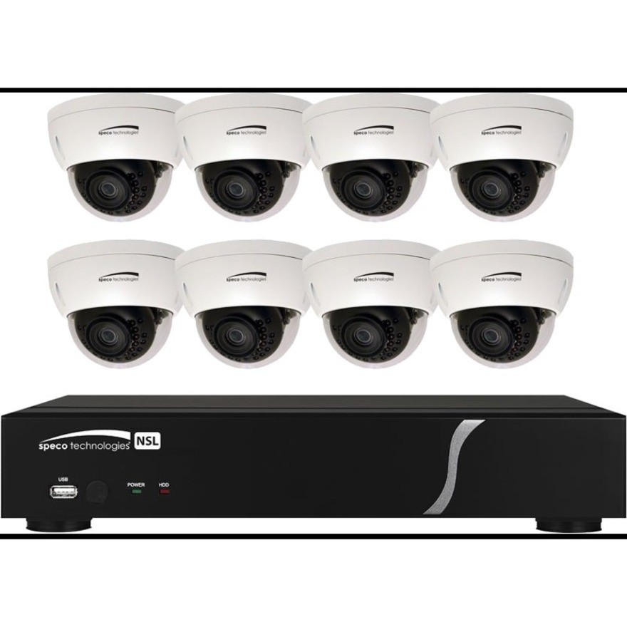 Speco 8 Ch. Plug & Play Network Video Recorder and IP Camera Kit - 2 TB HDD