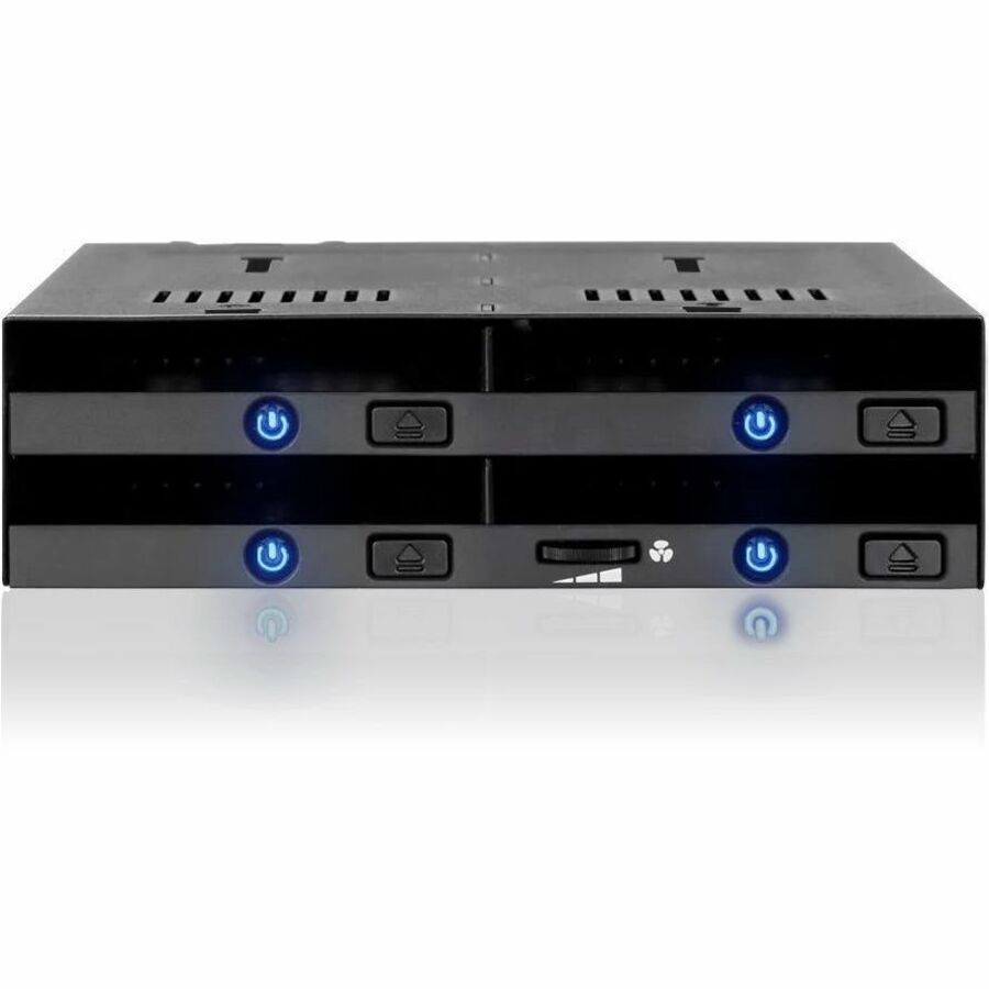 Icy Dock FlexiDOCK MB014SP-B R1 Drive Enclosure for 5.25" SATA/600, 12Gb/s SAS - SATA Host Interface - Black